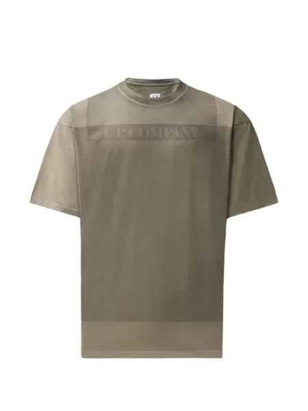 Tricou C.p. Company cu imagine cu decolteu rotund verde