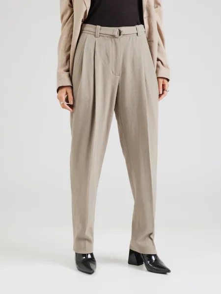 Phillip Lim Élére vasalt nadrágok taupe