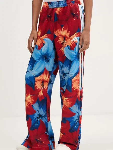 Adidas spodnie dresowe x Farm Rio niebieskie