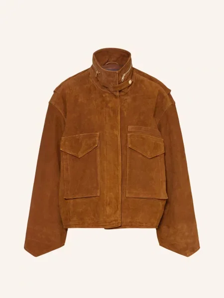 Allsaints Kožená Bunda Clay koňaková