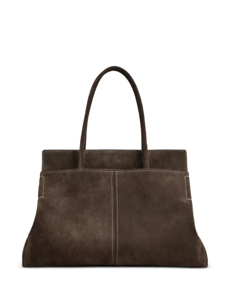 Szarvasbőr shopper táska Tod's autogrammal barna