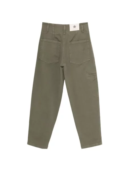 Pantaloni Lorena Antoniazzi cu talie înaltă verde