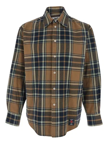 Kostkovaná košile Msgm hnědá