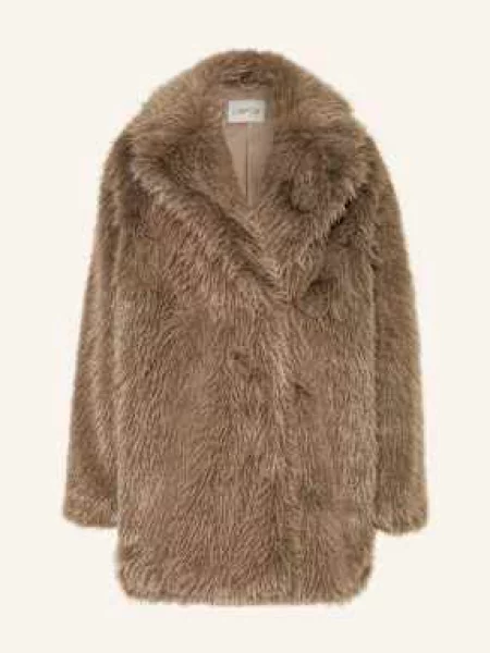 Cartoon Płaszcz Ze Sztucznego Futra beige beżowe