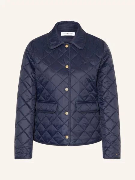 Tommy Hilfiger Prošívaná Bunda tmavě modrá