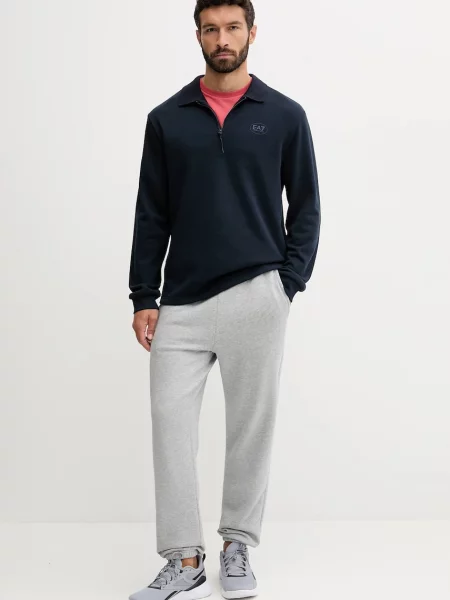 Emporio Armani bluza granatowy z nadrukiem