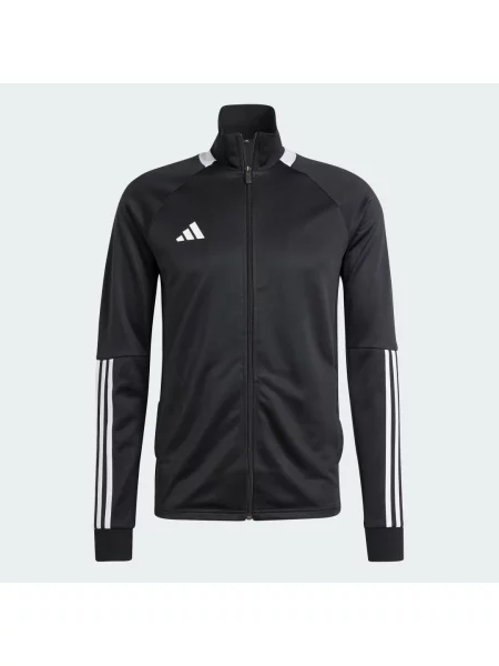 Pruhovaná tepláková souprava Adidas černá