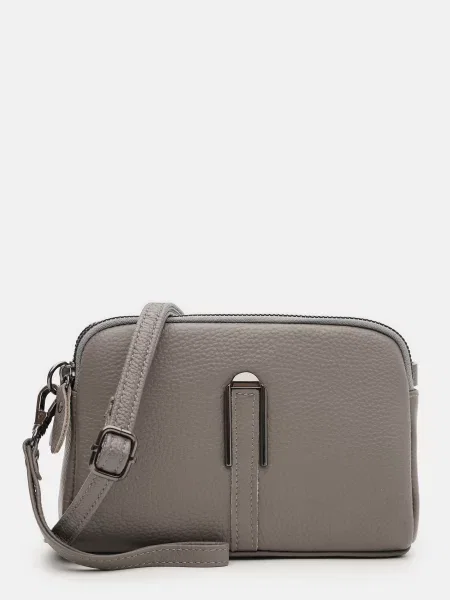 Кожаный клатч Borsa Leather серый
