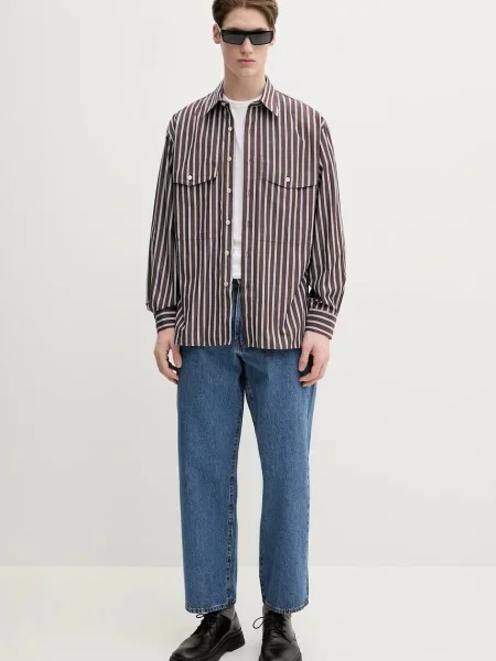 Сорочка Sunflower relaxed класичний комір коричневий