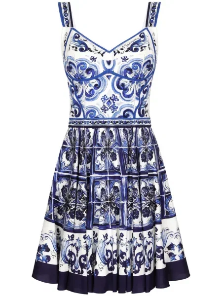 Сутиен Dolce & Gabbana с принт синьо