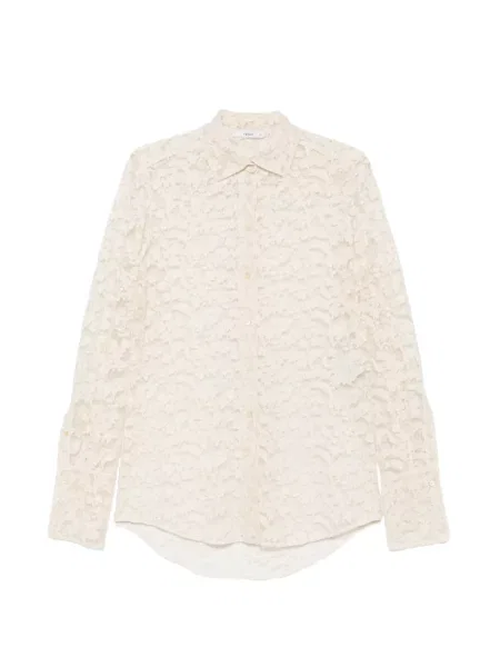 Cămașă Fendi cu model floral din dantelă