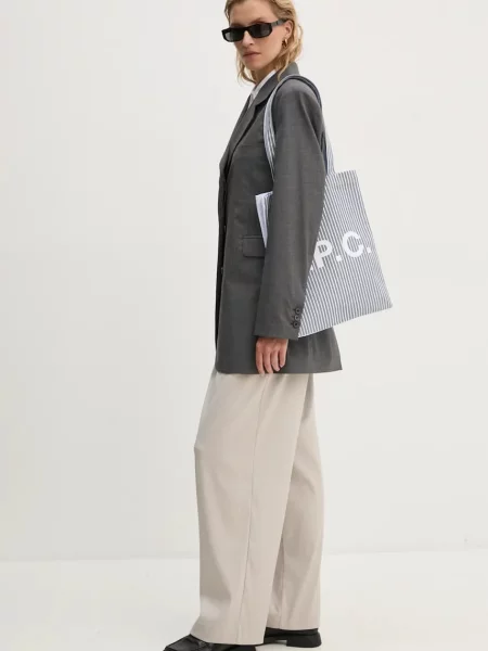 Піджак з домішкою вовни Remain Boxy Blazer однобортний однотонний сірий