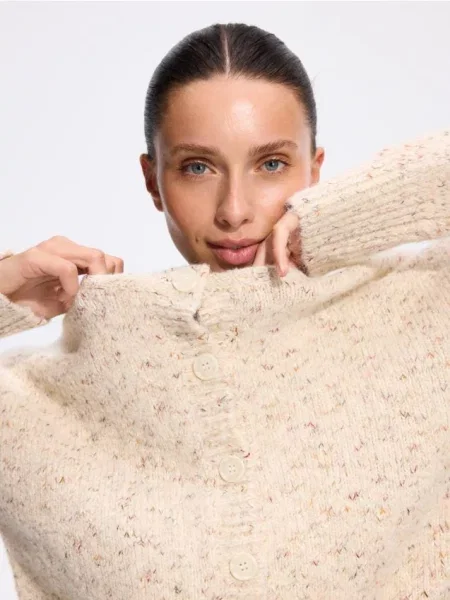 Reserved Cardigan cu amestec de lână nude