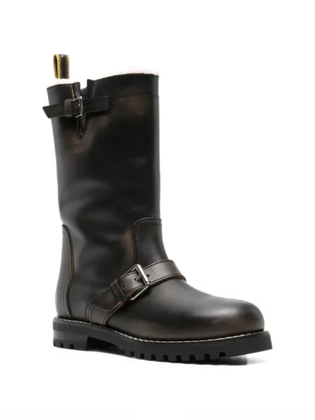 Botine Fendi din piele alb