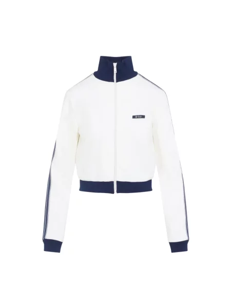 Kurtka skórzana Prada biała