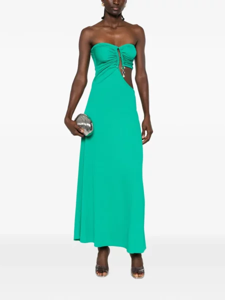 Rochie maxi Christopher Esber fără bretele verde