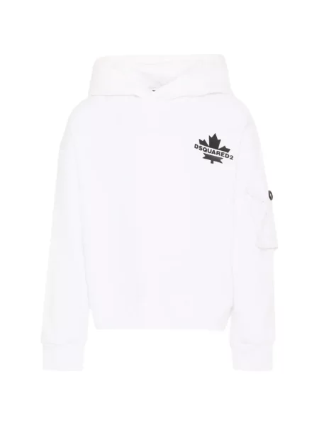 Суичър с качулка Dsquared2 бяло