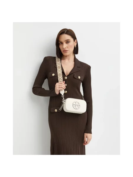 Torebka crossbody Tory Burch skórzana beżowa