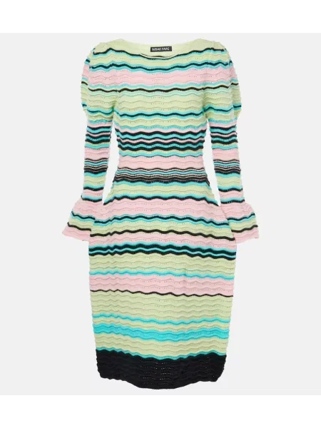 Sukienka midi Susan Fang w paski do kolan garniturowa