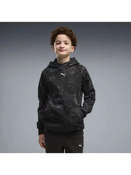 Młodzieżowa bluza z kapturem PUMA Sport Camo Odzież czarny