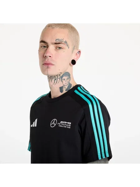 Тениска adidas x Mercedes с апликация черно