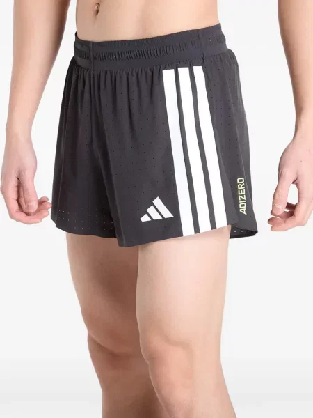 Lung hanorac Adidas cu dungi cu imagine negru