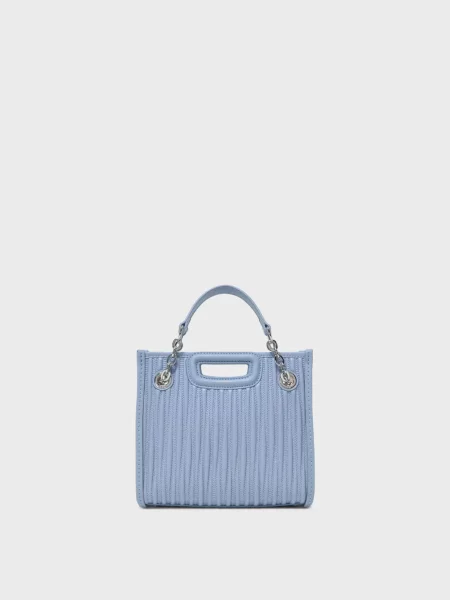 Шкіряна сумка Maje блакитна