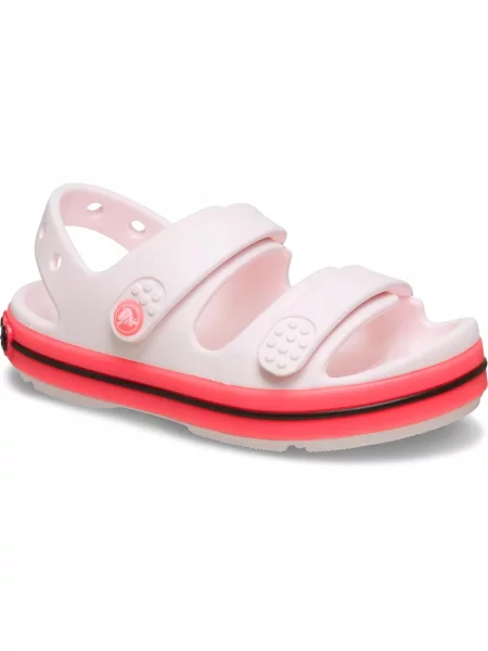 Sandały Dla Dzieci Crocs Crocband Cruiser Neon Band Sandal czerwone