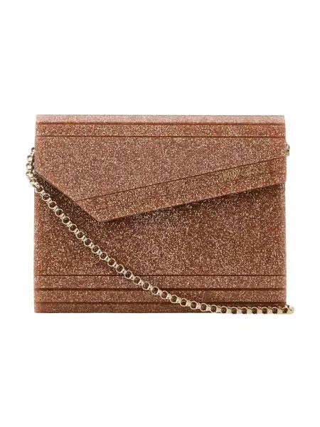 Kopertówka Jimmy Choo skórzana różowa