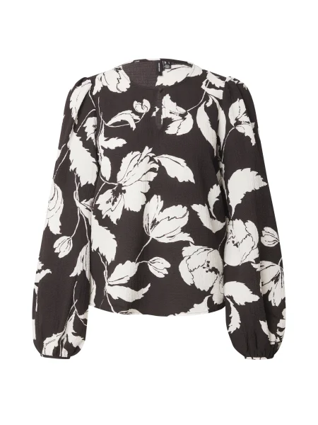VERO MODA Bluză VMMACHA negru alb