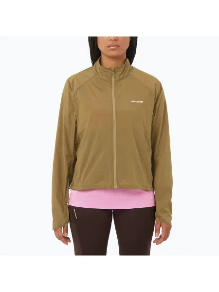 Kurtka do biegania Salomon Shakeout Fly brilliant olive zielona