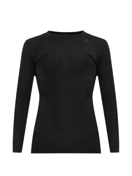 Sală de gimnastică lung sutien Adidas din piele negru
