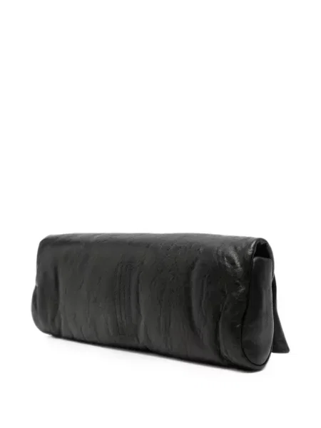 Kožená taška Rick Owens s autogramem černá