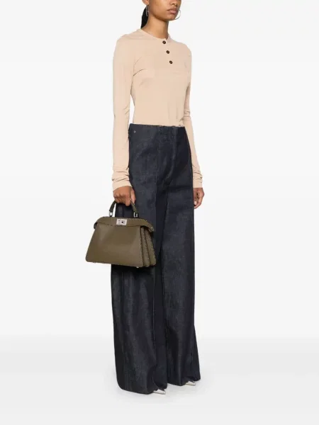 Geantă shopper Fendi verde