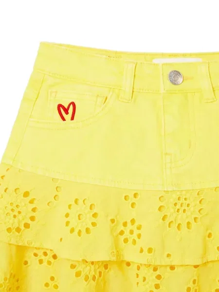 Spódnica mini dziecięca Desigual żółta