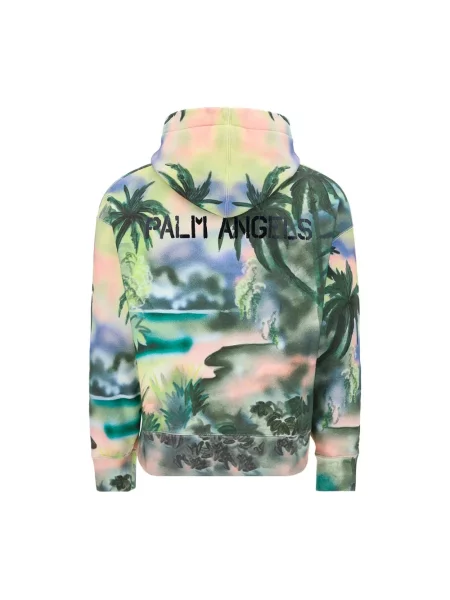 Bluza z kapturem Palm Angels z kapturem zielona