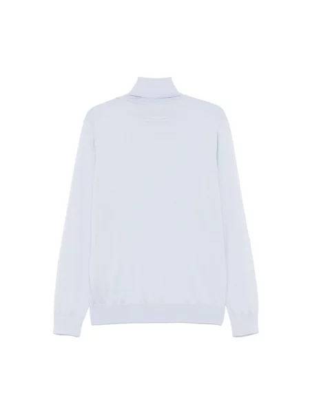 Sweter z golfem Zegna z kaszmiru do golfa niebieski