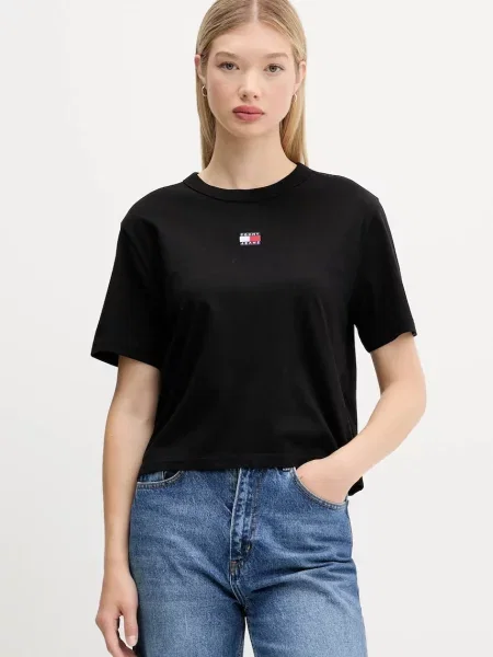 Tommy Jeans t-shirt μαύρο