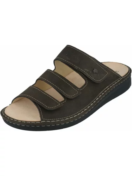 Klapki Finn Comfort skórzane brązowe