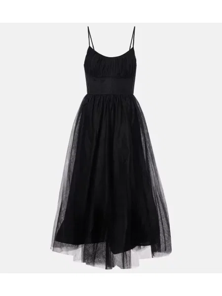 Sukienka midi Zimmermann tiulowa z gorsetem garniturowa różowa