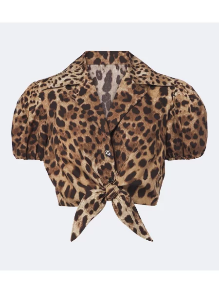Top Dolce&gabbana cu imagine cu model leopard maro