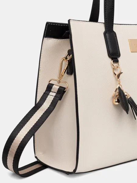 Műbőr shopper táska Morgan bézs