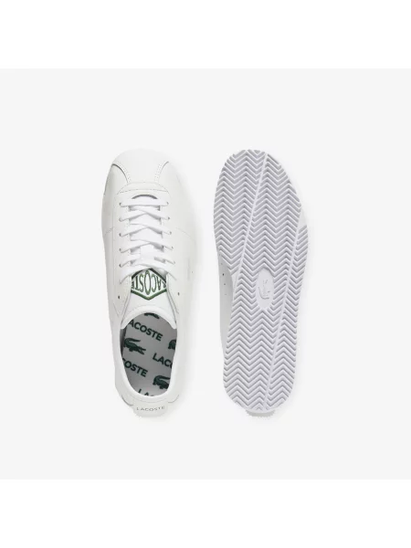 Lacoste Skórzane Sneakersy Club-Low biały