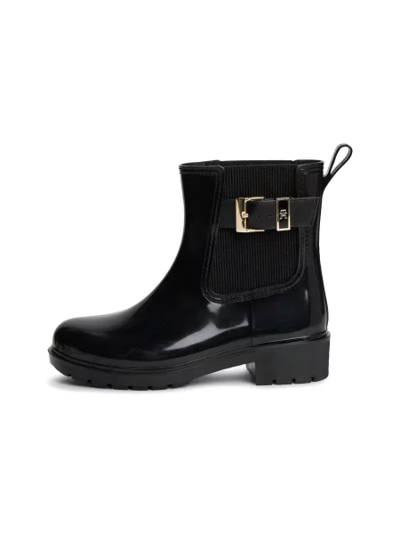 TOMMY HILFIGER Cizme de cauciuc negru