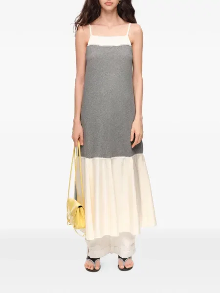 Rochie Bimba Y Lola melange în linie A gri