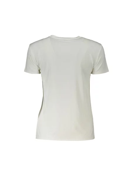 Krótka koszulka Patrizia Pepe z krótkim rękawem biała