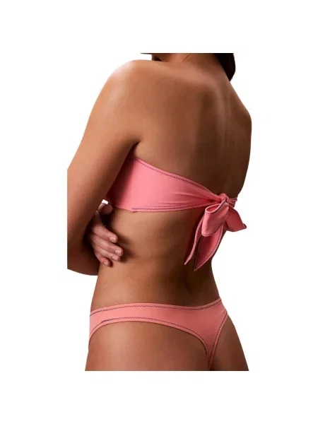 Chiloți tanga Calvin Klein Jeans roz