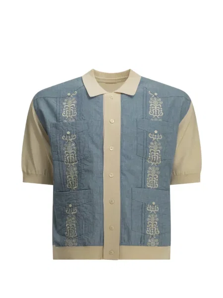 Cămașă Kapital cu broderie albastru