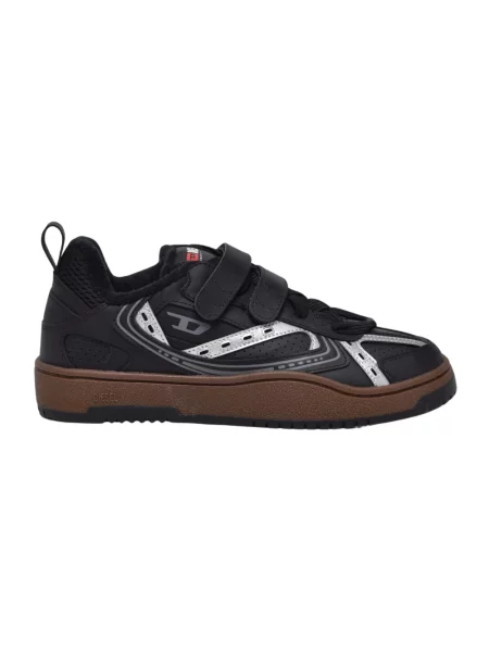 Sneakersy Diesel skórzane czarne