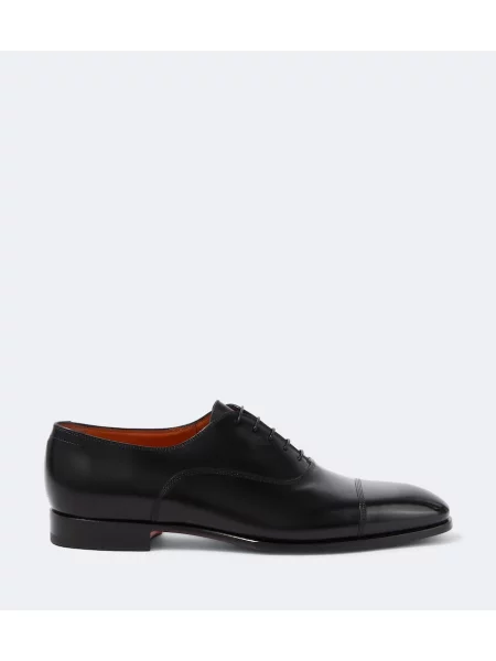Oxford Santoni din piele negru